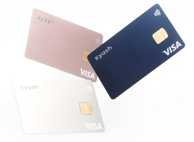The sleek, modern Kyash cards