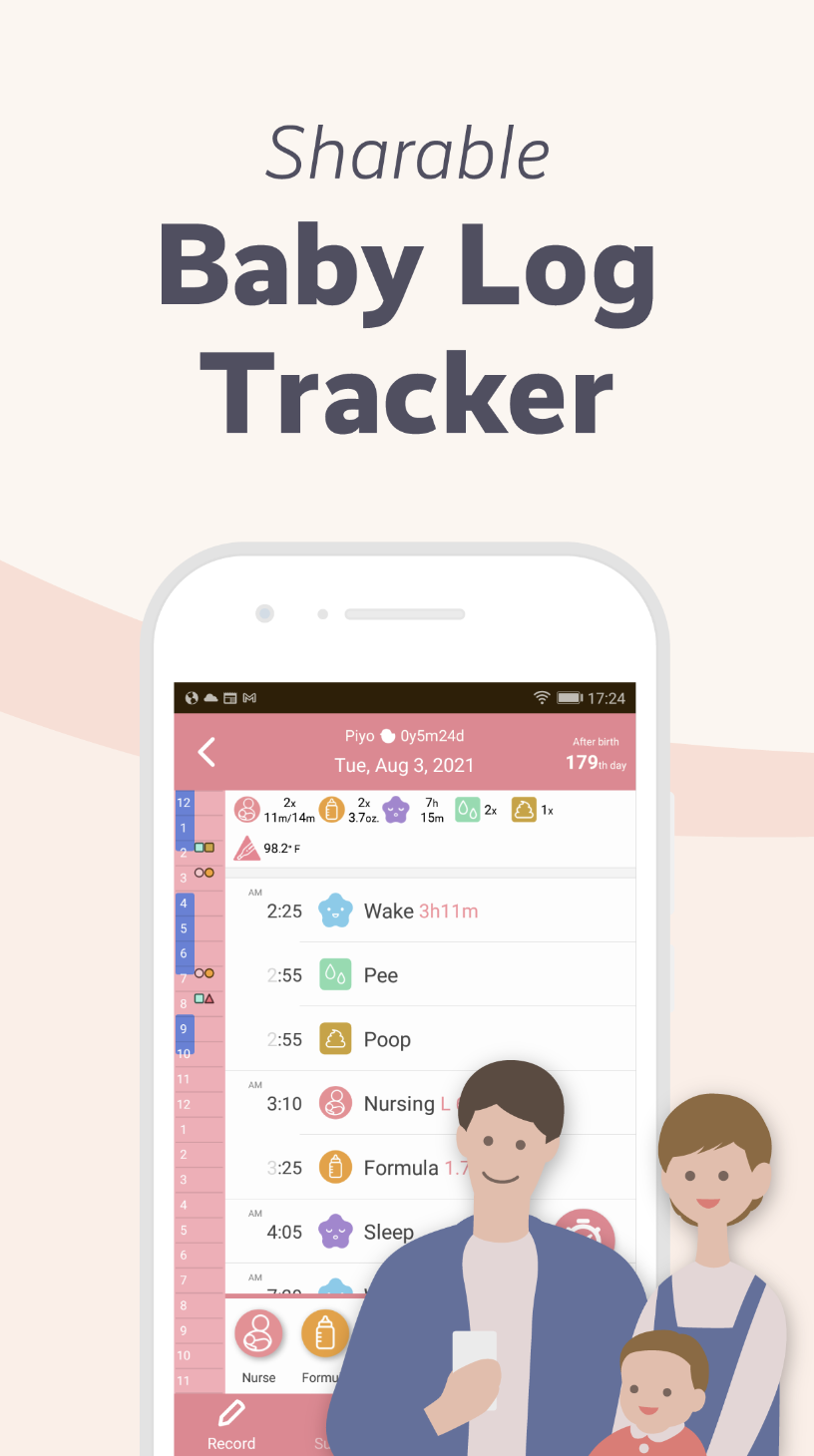 PiyoLog baby tracking app - source: Google Play