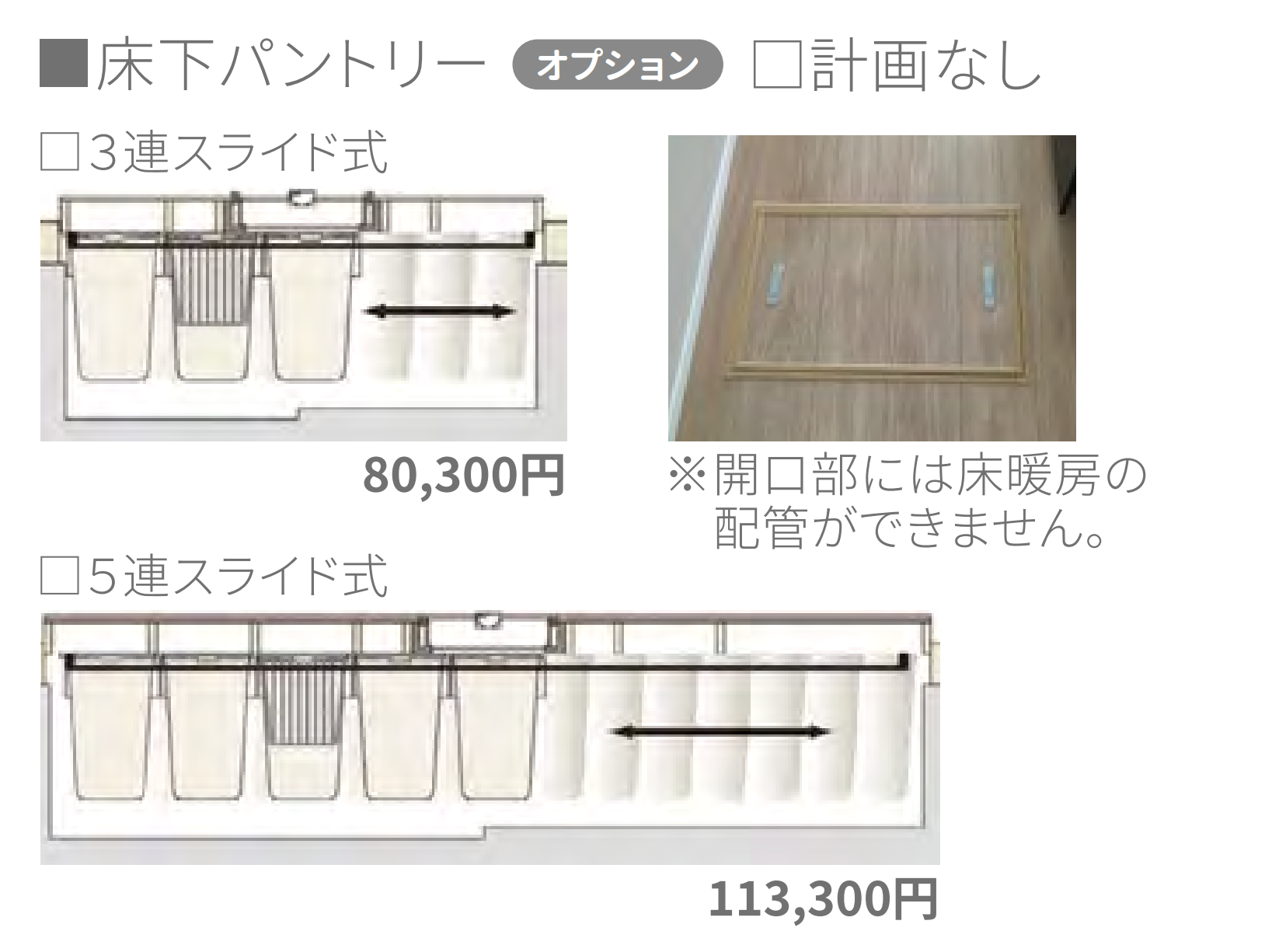 Underfloor pantry from the Ichijo catalog
